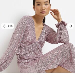 River Island Pink Sequin Maxi Dress. So elegant